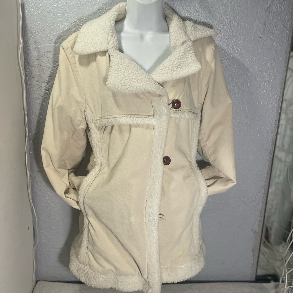 Rip Curl Cream Teddy Jacket with Sherpa Lining